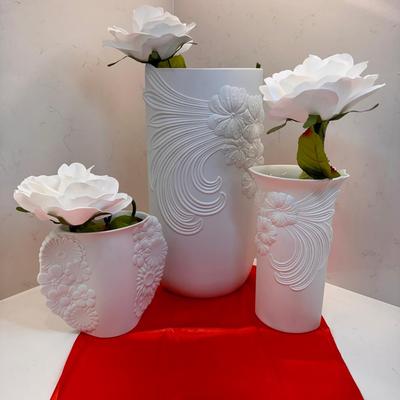 Kaiser porcelain vases Set Of 3 Pieces