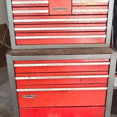 Sears Craftsman 10 Drawer Chest & 3 Drawer Rolling Chest