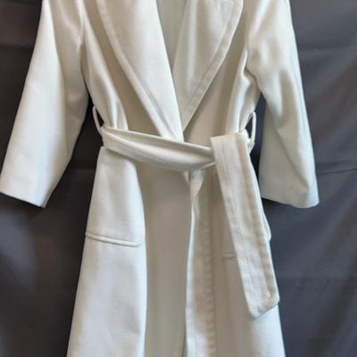 Joloune Pure White Longline Tie Coat