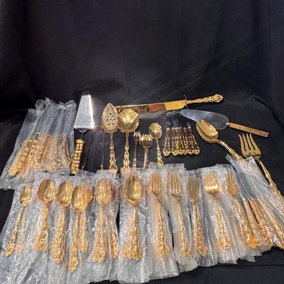 Gold-Plated Flatware Set 