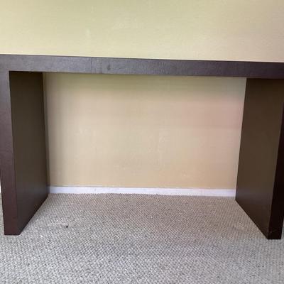 Faux Leather Wood Console Table