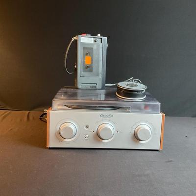 Jensen Turntable And Sony Cassette Recorder With Foot Pedal