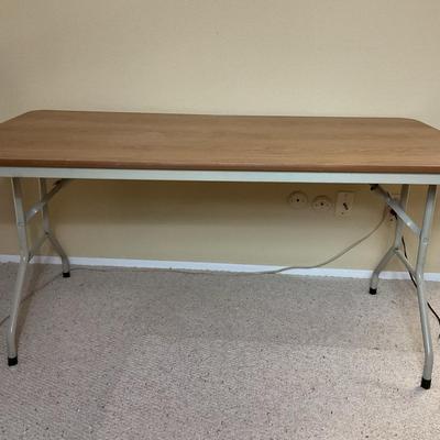 Folding Table Faux Wood Top