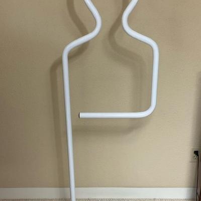 Post Modern White Tubular Valet Stand No2
