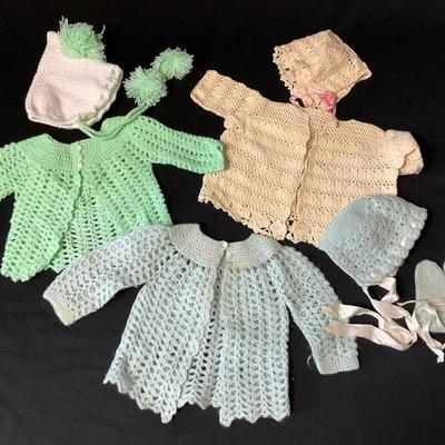 Hand Knit Vintage Baby Sweaters