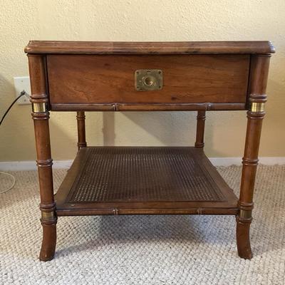 Mid Century Modern Cane Style Side Table