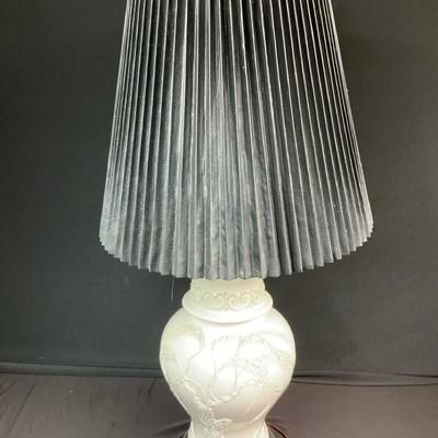 Ceramic Lamp With Raised Motif