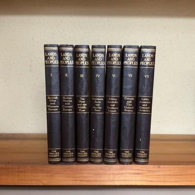 The Grolier Society Lands And Peoples, Volumes I - VII
