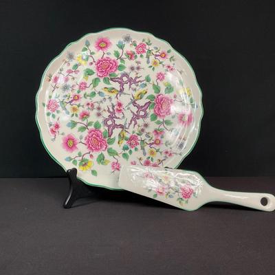 Vintage Cake Plate And Serving Spatula
