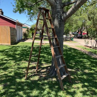 Vintage Wood Step Ladder