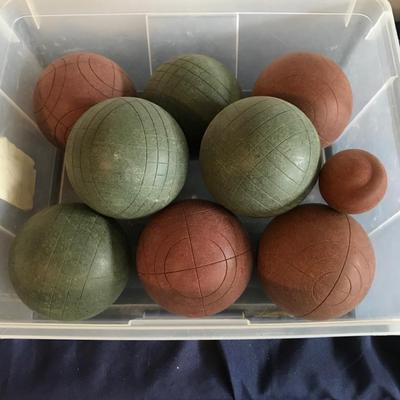 Eight Bocce Balls