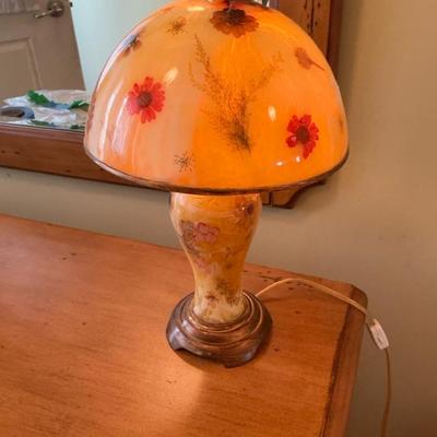 Lamp With Dried Flowers