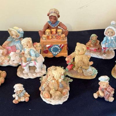Assorted Teddy Bear Figures, Several Cherished Teddies