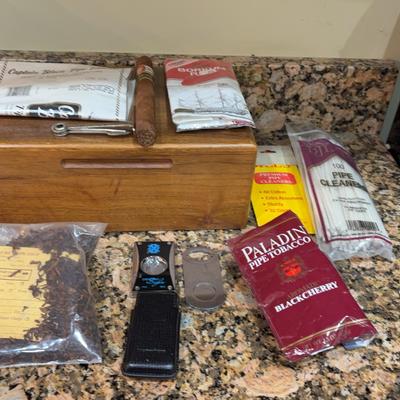 Humidor With Accessories And Tobacco
