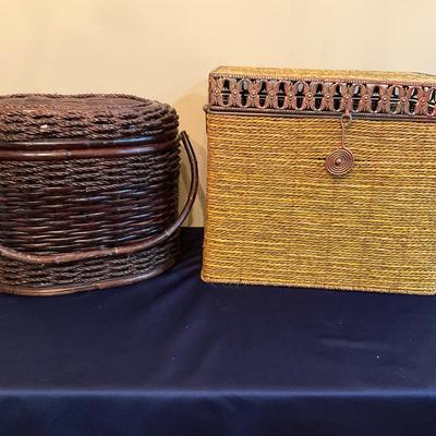 2 Woven Storage Baskets