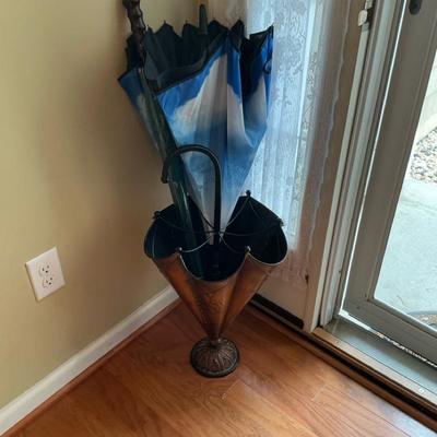 Umbrella Stand With Umbrellas