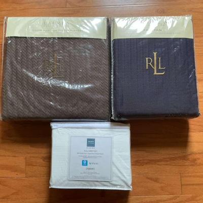 2 Ralph Lauren Blankets And Scott Living Sheet Set