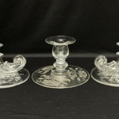 "Fostoria" Candlestick Holders & More