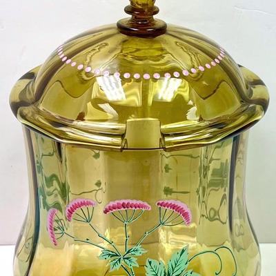 Antique Amber Canister 