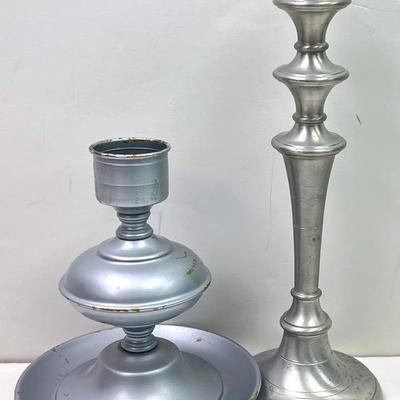 Vintage Pewter Candlestick Holders