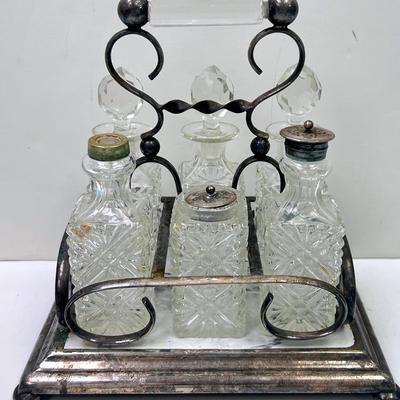 Silver Played Antique Cruet Set