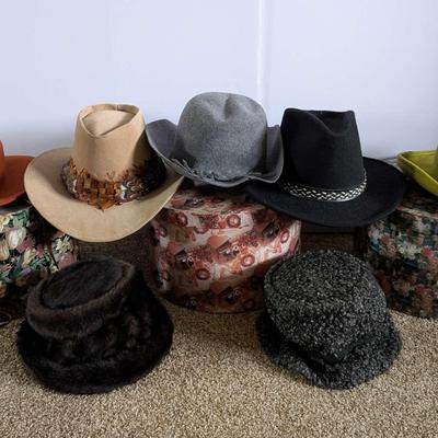 Vintage Hat Collection – 7 Unique Styles with Boxes