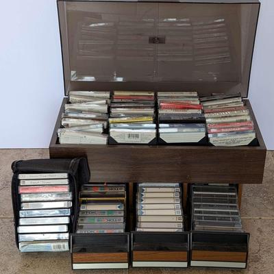 Vintage Cassette Tape Collection with Storage Cases – Mixed Genres
