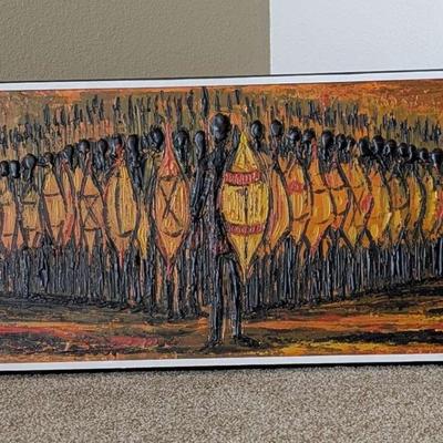 Bold & Textured Tribal Painting on Canvas