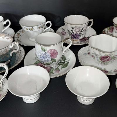 Assorted English Bone China Teacups & Saucers – Royal Albert, Royal Prince & More