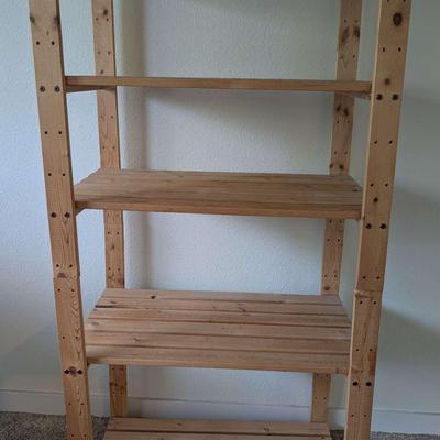 Solid Wood Adjustable Shelf Unit – 62.5" x 31.5" x 19.5"