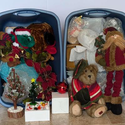 Holiday Mystery Décor Lot – 2 Totes Packed with Seasonal Surprises