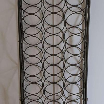 Metal Scrollwork Wine Rack – Holds 23 Bottles