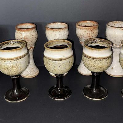 Handcrafted Ceramic Goblet Collection – 12 Studio Pottery Pieces