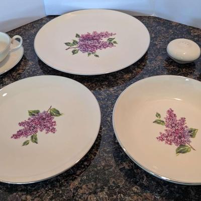 Hand-Painted Fine Arts China "Lilac" Dinnerware Set – Made in USA