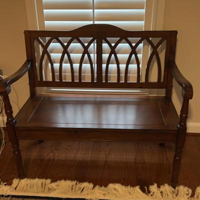 Dark Wooden Decorative Bench