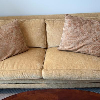 Isenhour Over Stuffed Beige/Tan/Gold Sofa