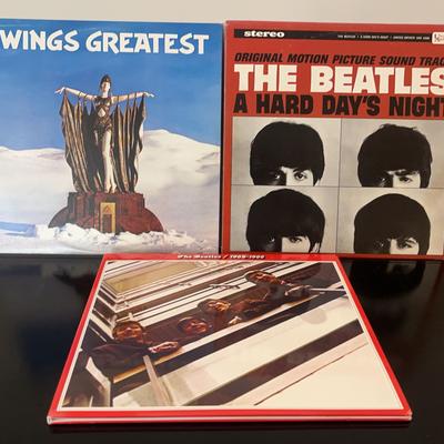 Three Beatles & Wings Vinyl Albums