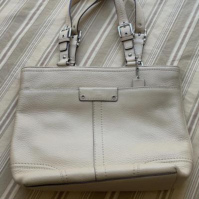 Tan Coach Bucket Bag