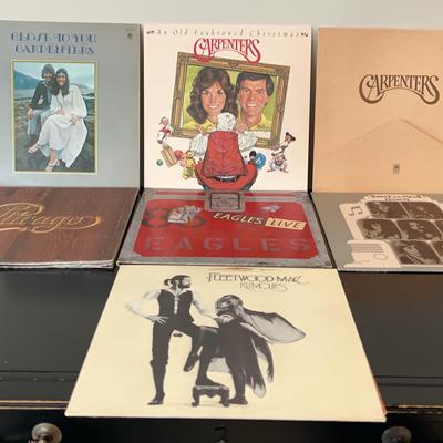 Assortment of Soft Rock Vinyl Albums: Carpenters & More