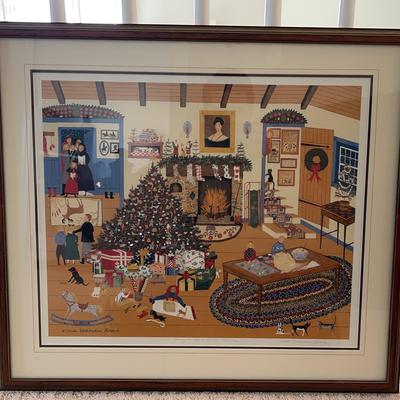Wood-Framed Sandi Wickersham Resnick “It’s Starting To Look a Lot Like Christmas” Signed Print
