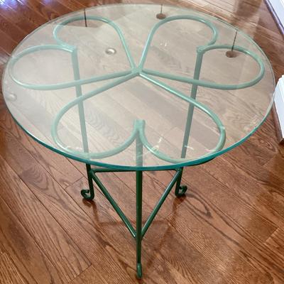 Glass Topped Shamrock Table