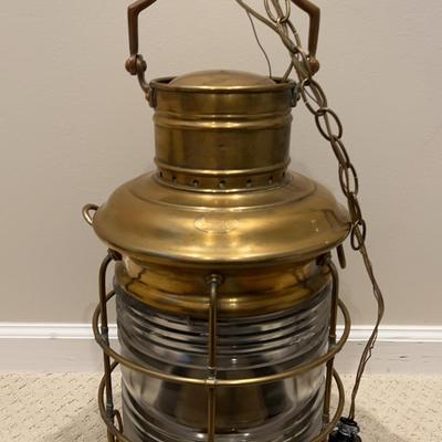 Antique Brass Perkins Marine Lamp