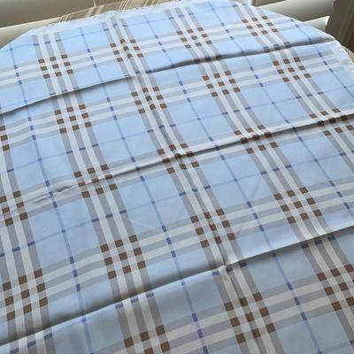 Burberry Silk Scarf Nova Check Classic Grey & Blue