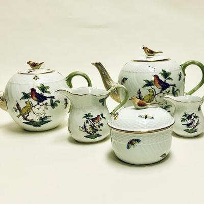 Herend Rothschild Bird tea set