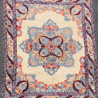 Vtg. hooked rug, 1950’s  5’ 4”  x  7’ 11”