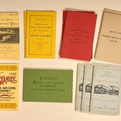 Many reprints of tool catalogs in the sale 