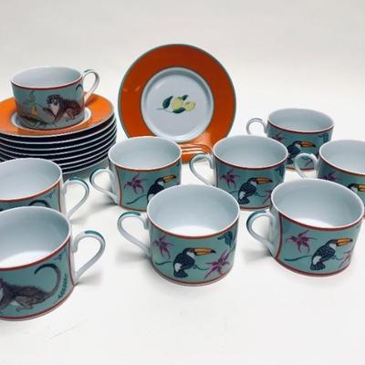 Lynn Chase “ Monkey Business “ cups and saucers