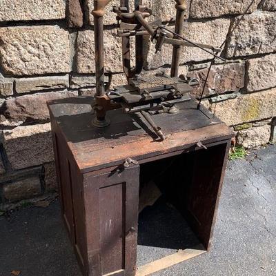 Antique 2 dimensional engraving machine, circa 1900. Frank B. Grover Co., NY w/ accessories and original manuals.