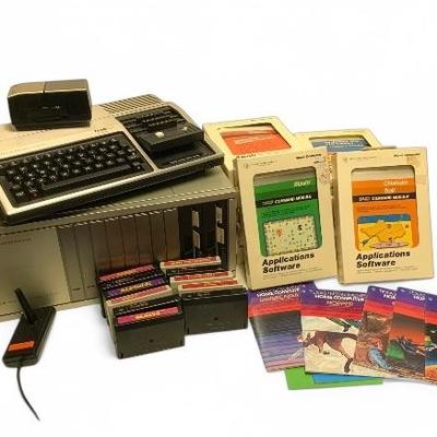 Vtg. Texas Instruments home computer w/ games and accessories 
