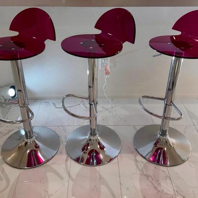 3 Futuristic Adjustable Bar Stools